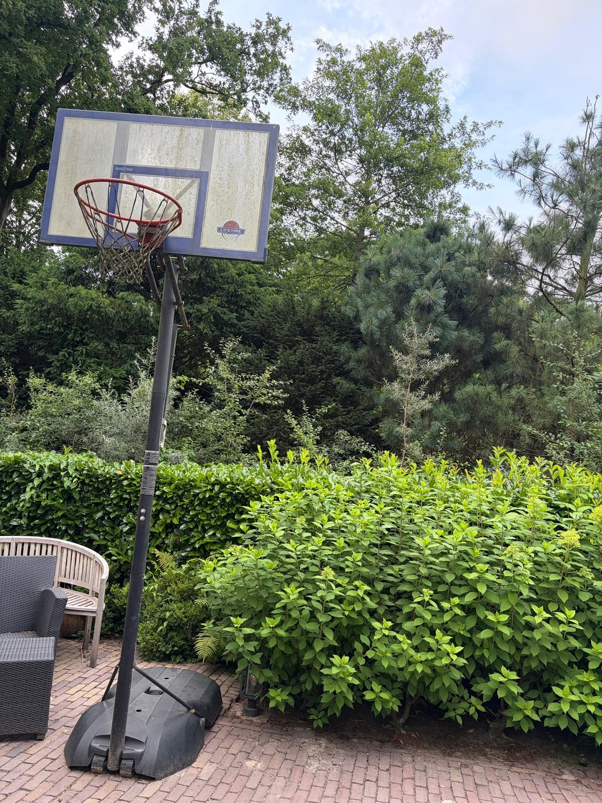 Basketbalpaal, Ophalen, Gebruikt, Ring, Bord of Paal