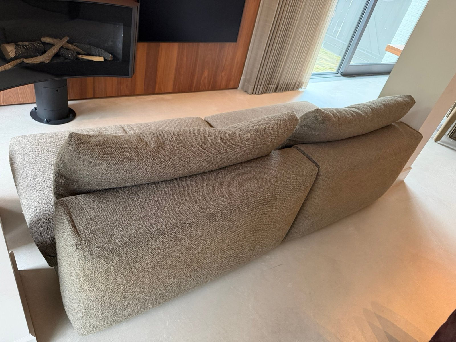 Bank te koop Flexform Oslo, Ophalen, Driepersoons, Zo goed als nieuw, Stof
