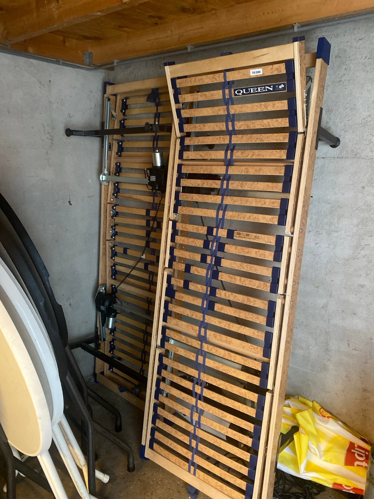 2x Elektrisch verstelbare lattenbodem, 70x200 cm, Queen, Gebruikt, Ophalen of Verzenden, Bedbodem, 200 cm