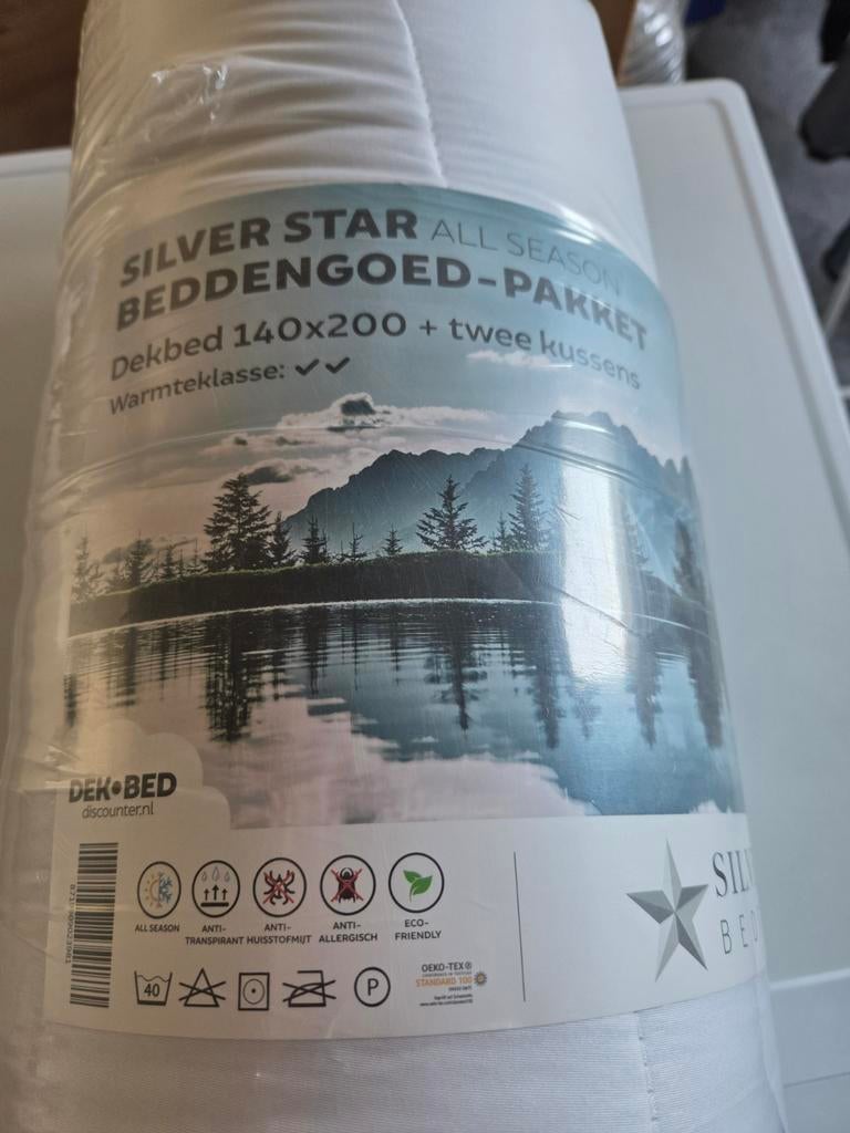Nieuw Silver Star All Season Dekbed 140x200 cm + 2 kussens, Eenpersoons, Wit, Nieuw, Ophalen of Verzenden