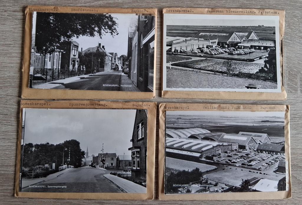 Bovenkarspel, 12 x glasplaat JosPe. Bakfiets, Oldtimer, Verzamelen, Ophalen of Verzenden, 1960 tot 1980, Ongelopen, Noord-Holland