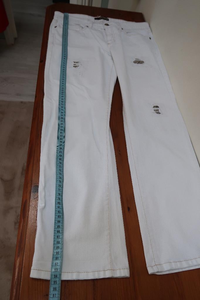 Cambio jeans wit met zilver maat 38, Cambio, Wit, Ophalen of Verzenden, Zo goed als nieuw