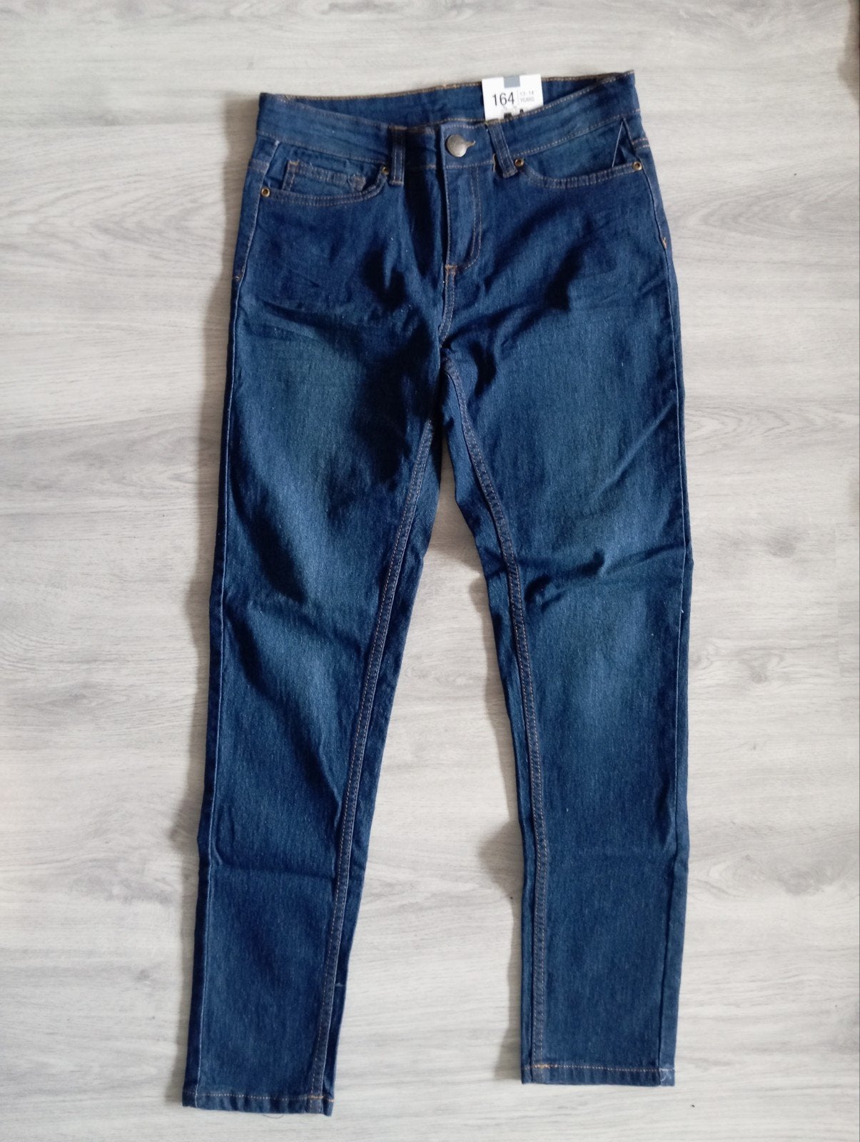 Blauwe spijkerbroek YFK maat 164, Broek, YFK, Ophalen of Verzenden, Zo goed als nieuw