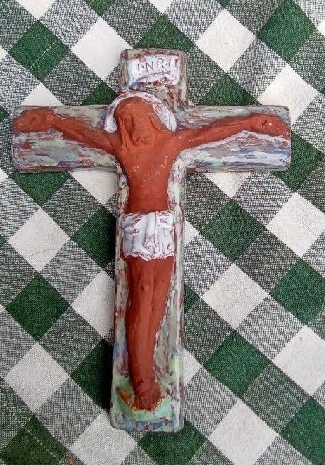 1 kruis jezus christus INRI ongeveer 19 / 14 cm, Antiek en Kunst, Ophalen