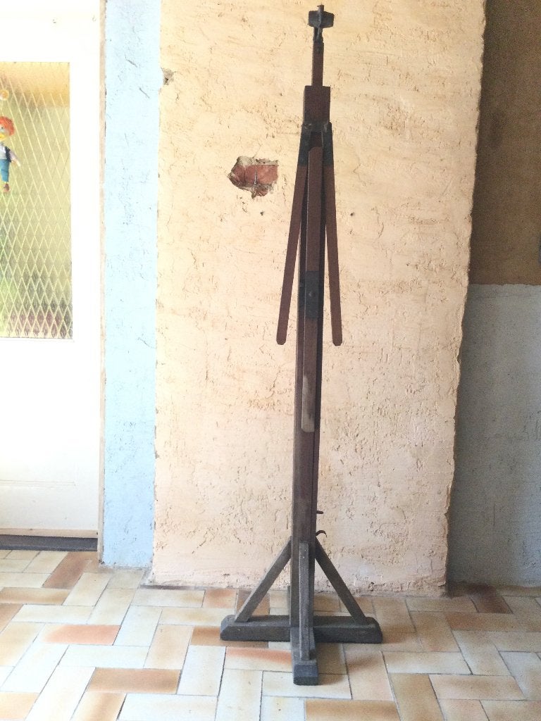 Antieke houten schoolplaatstandaard / schoolkaartstandaard, Antiek en Kunst, Ophalen, Overige thema's