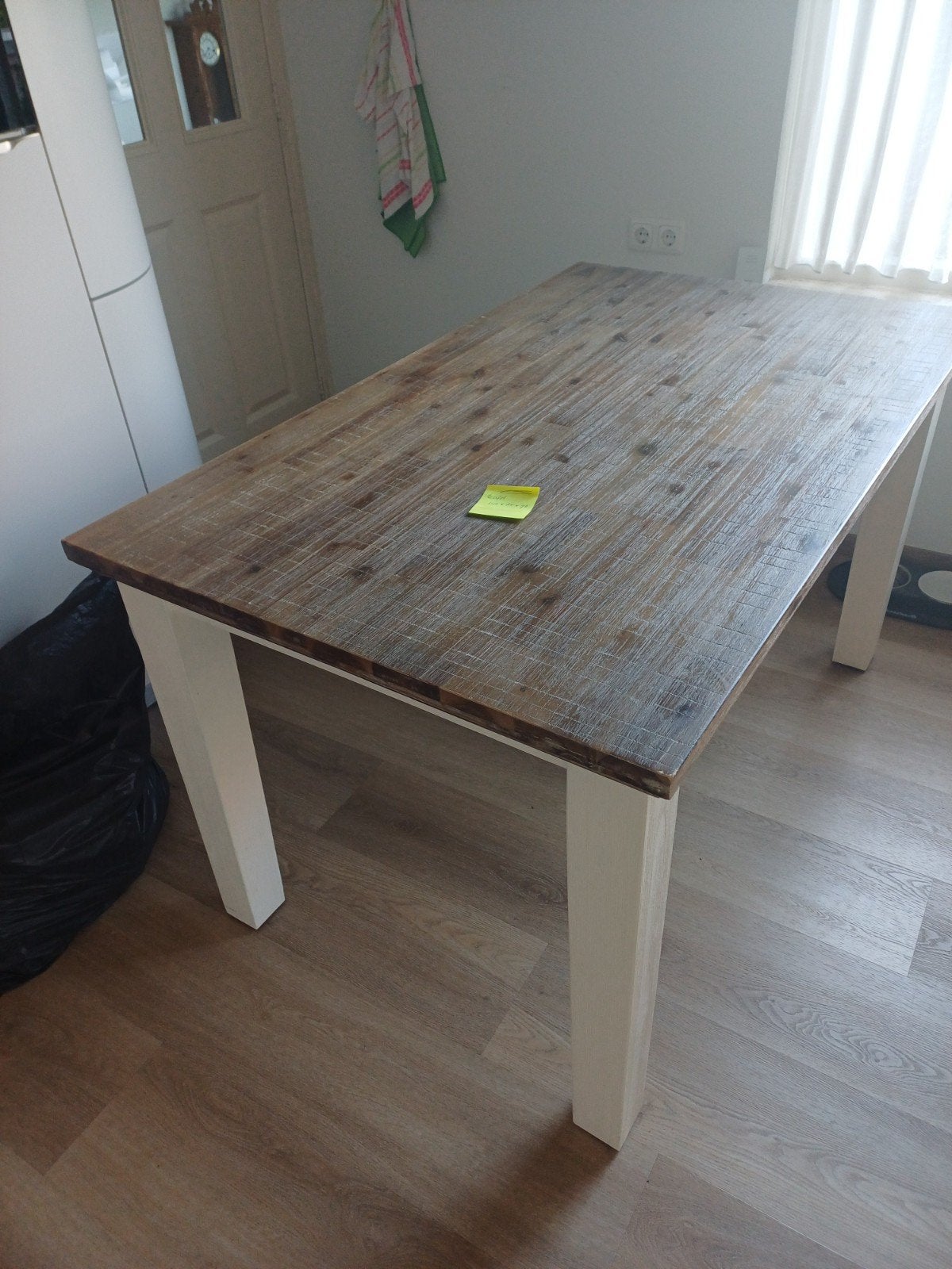 Robuuste eettafel 140x85x70 cm, Ophalen, Gebruikt, 100 tot 150 cm, Rustiek