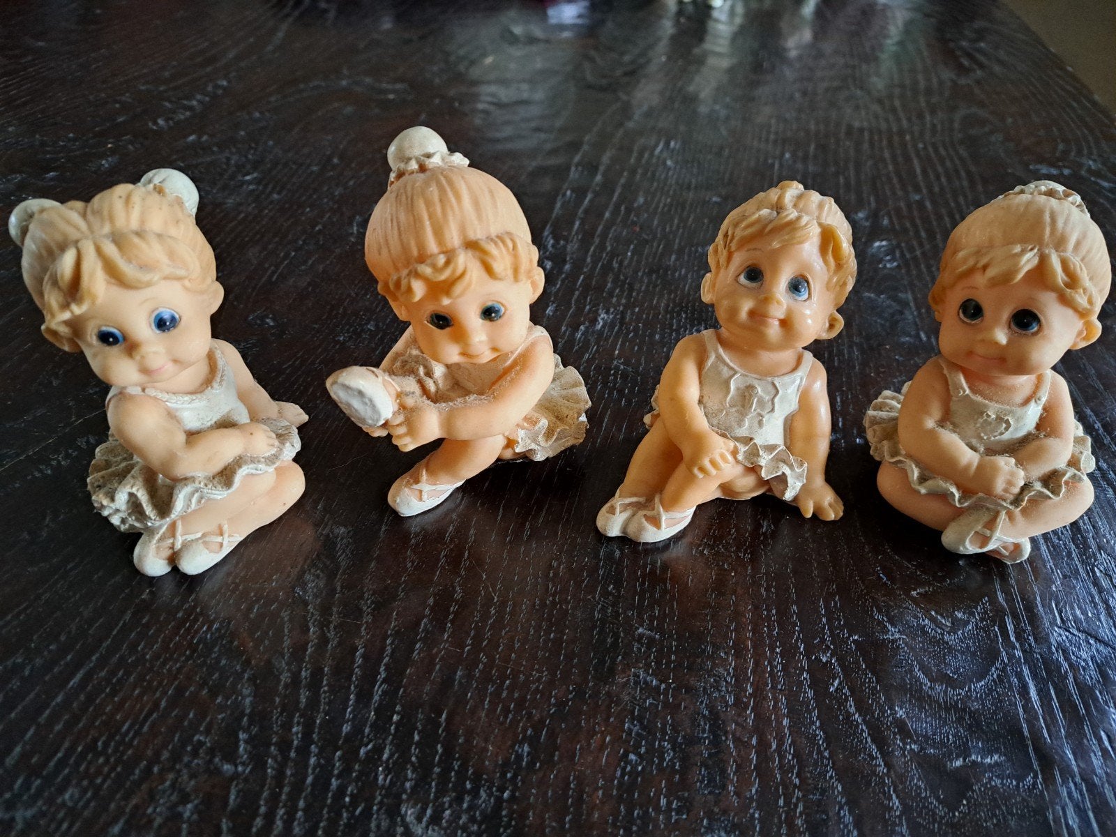 Set van 4 vintage ballerina beeldjes – balletmeisjes, Verzamelen, Ophalen, Zo goed als nieuw
