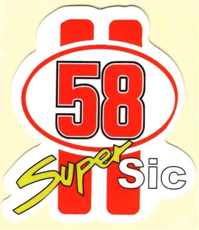 Marco Simoncelli Super Sic 58 sticker #3, Verzenden
