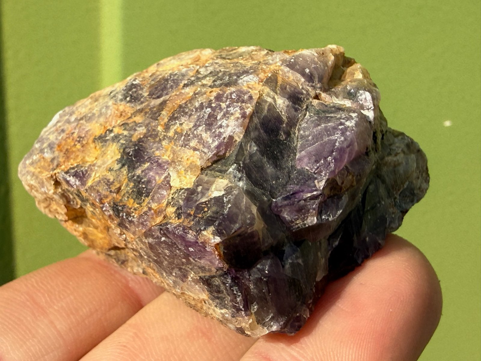 natuurlijk Amazez - Azeztuliet met Amethist - ruw mineralen, Ophalen of Verzenden, Mineraal
