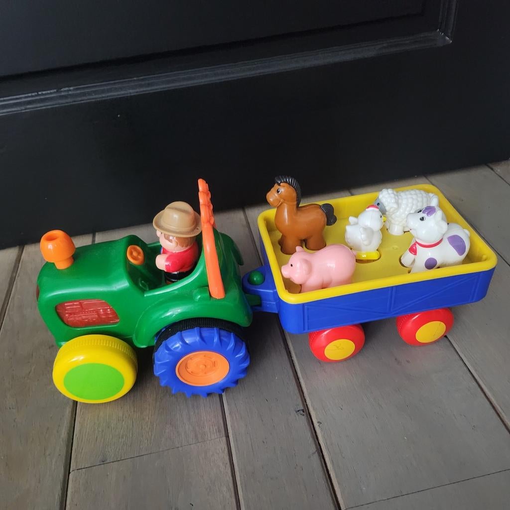 Trekker rijd zelf ...dieren maken geluid, Ophalen of Verzenden, Zo goed als nieuw, Speelset