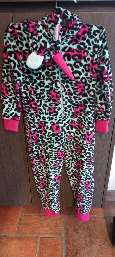 9th Avenue onesie eenhoorn mintgroen vlekken mt 134 140, Kinderen en Baby's, Nacht- of Onderkleding, Ophalen of Verzenden, Zo goed als nieuw