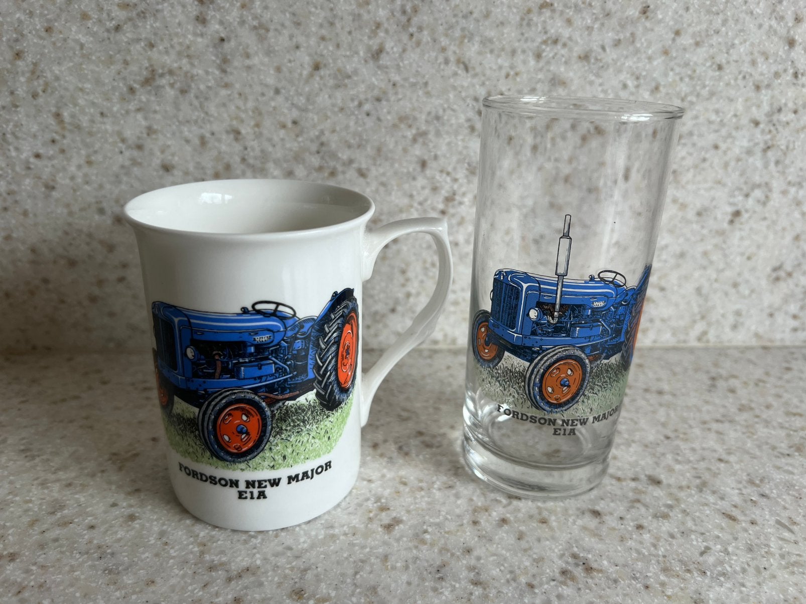 Set beker porselein en glas nieuw Fordson New Major trekker, Verzenden, Nieuw, Overige typen