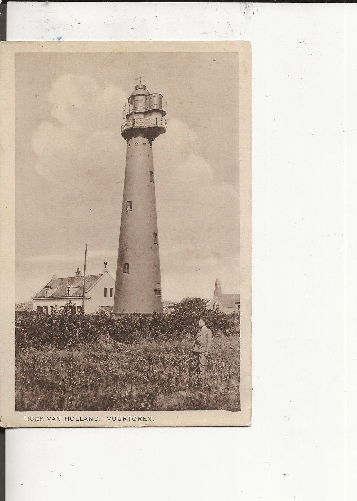 Hoek van Holland Vuurtoren met woning 27-8-1929, Ophalen of Verzenden, 1920 tot 1940, Gelopen, Zuid-Holland