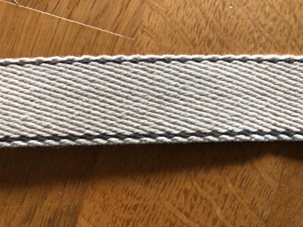 Stevig Band Tassenband 3 cm breed - 2mm dik - crème - op rol, Hobby en Vrije tijd, Naaien en Fournituren, Ophalen of Verzenden