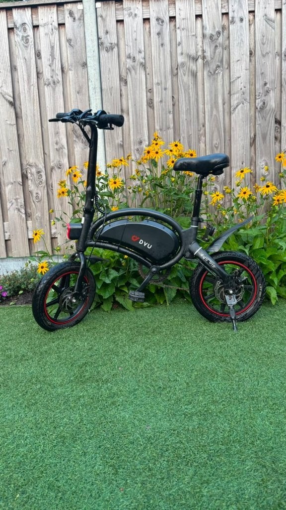 Elektrische vouwfiets DYU  d3f, 14 tot 16 inch, Zo goed als nieuw, Deels opvouwbaar, Schijfrem