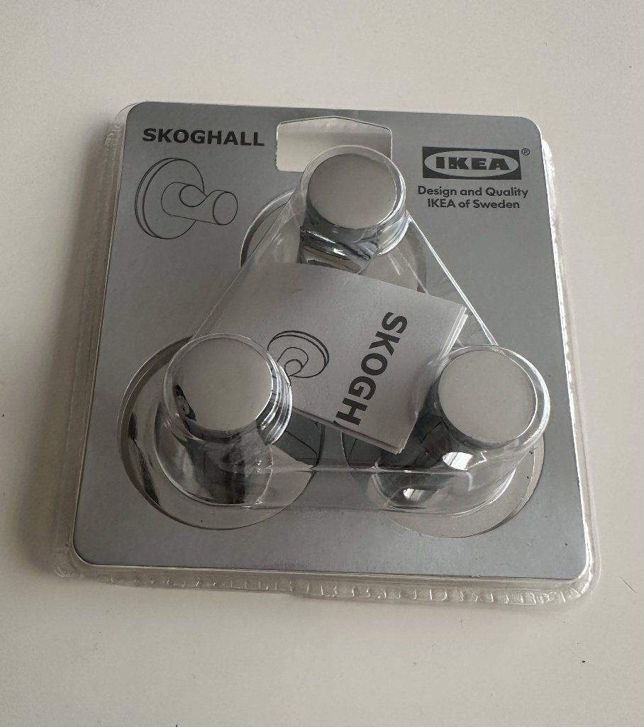 Setje IKEA SKOGHALL wandhaken, Kunststof, Wandhaken, Verzenden, Nieuw