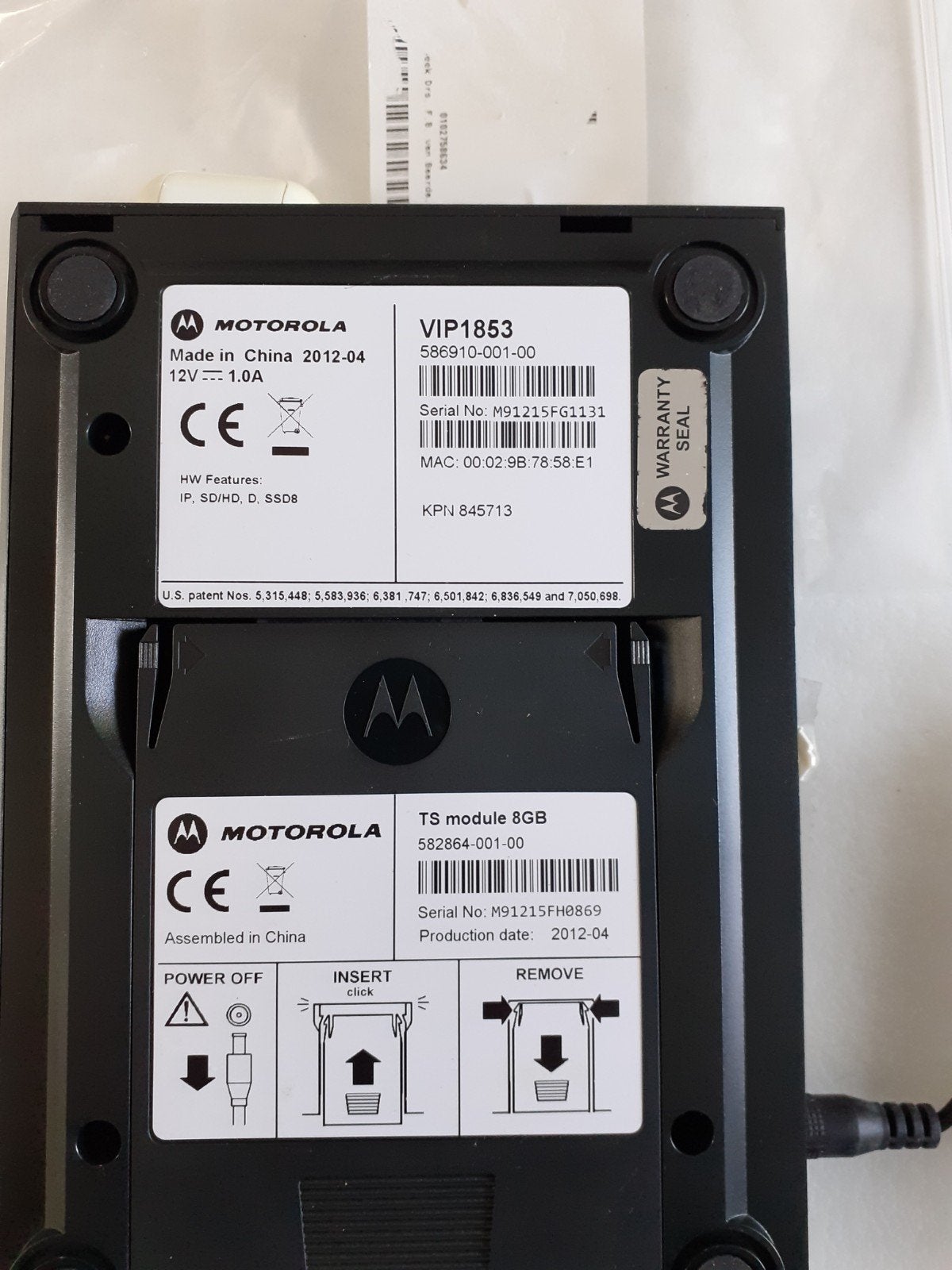 Motorola VIP1853 KPN Decoder met afstandsbediening, Ophalen of Verzenden, Gebruikt, Decoder