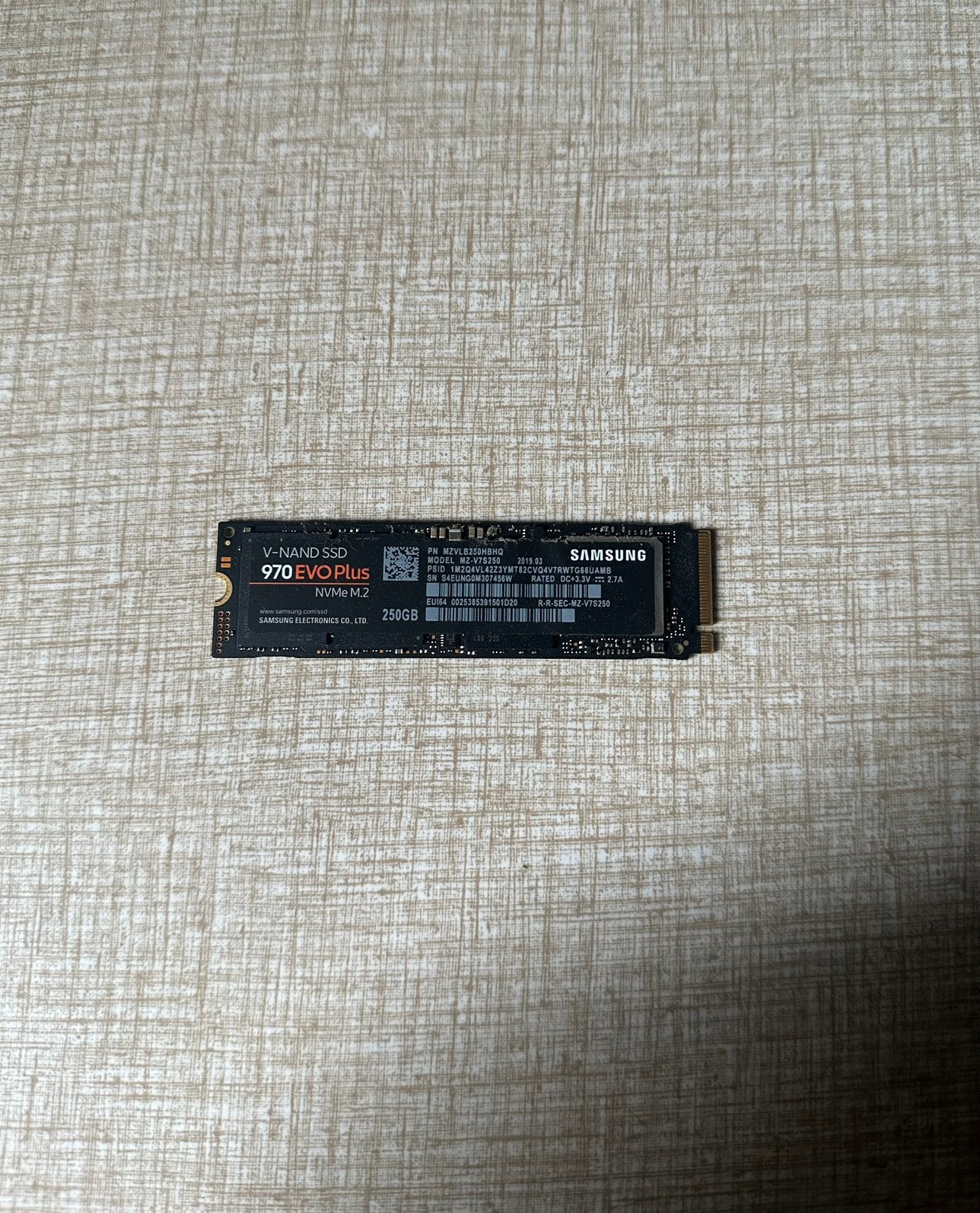 Samsung 970EVO Plus NVMe Interne 250GB SSD - Goede staat!, Computers en Software, Intern, SSD, Ophalen of Verzenden, Zo goed als nieuw