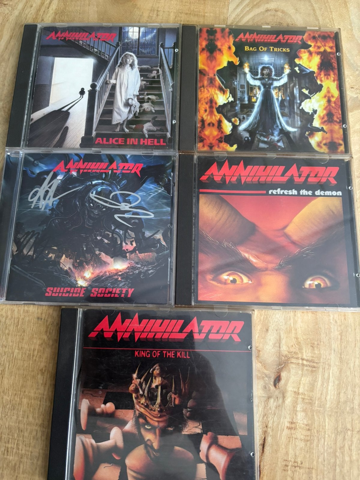Annihilator 5 cds, 1 x gesigneerd door band, Ophalen of Verzenden, Zo goed als nieuw