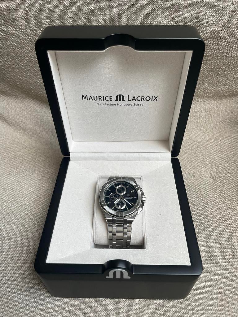 Maurice Lacroix Herenhorloge - Zo goed als nieuw, Overige merken, Staal, Polshorloge, Ophalen of Verzenden