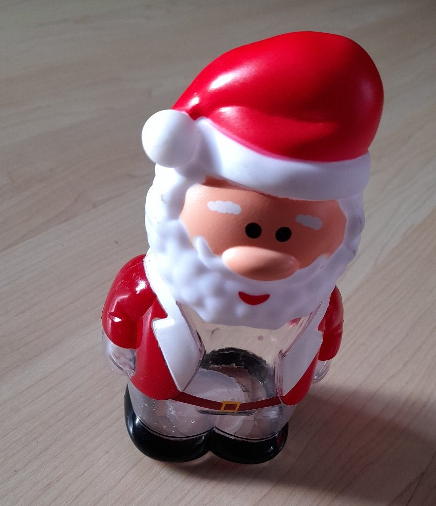 2 X SPAARPOT KERSTMAN Hoogte 13,5 cm, Ophalen of Verzenden, Zo goed als nieuw