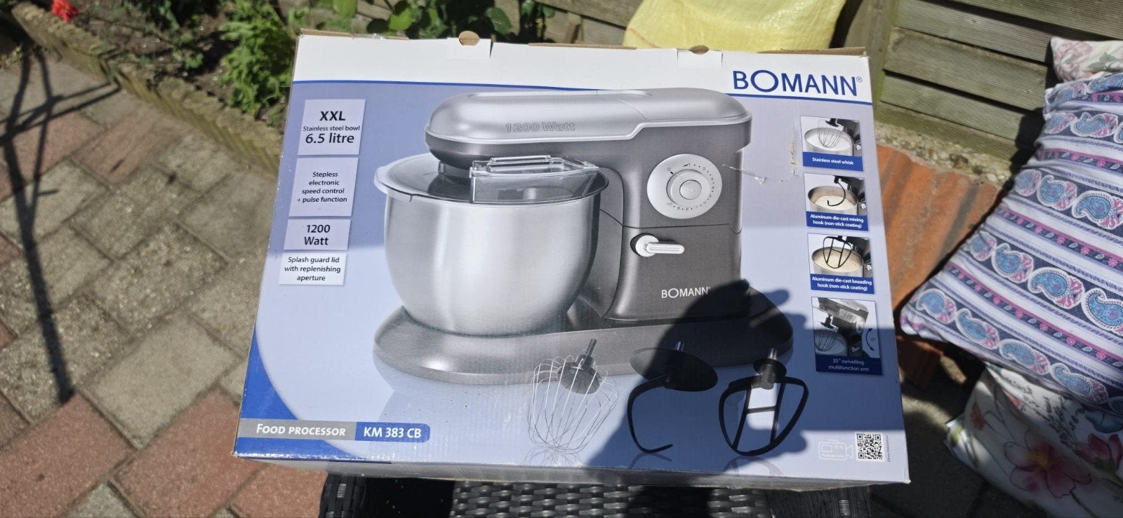 Bomann Keukenmachine/Deegmachine KM 383 CB - Nieuw in doos, 4 liter of meer, Ophalen of Verzenden, Nieuw, 3 snelheden of meer