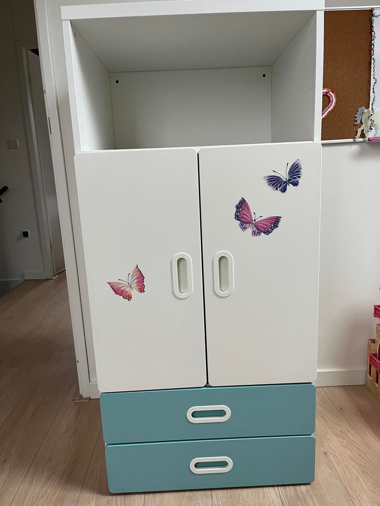 IKEA Smastad Stuva kast 60x57x120 met lades en deuren, Ophalen, Kunststof, Gebruikt, 100 tot 150 cm