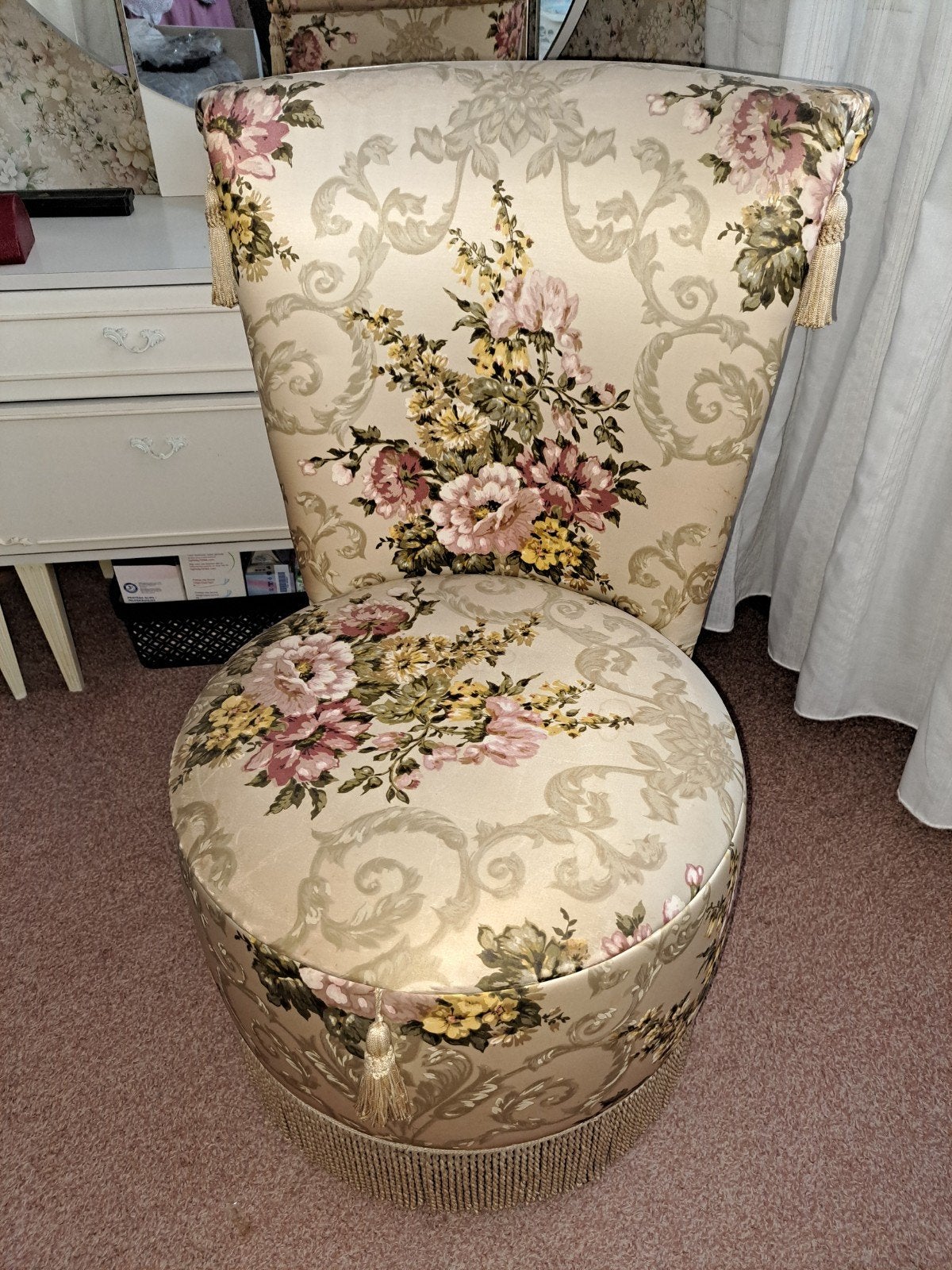 Vintage cocktail boudoir stoel fauteuil goede staat, Huis en Inrichting, Ophalen, Overige kleuren, Zo goed als nieuw, Vintage, Klassiek, Romantisch
