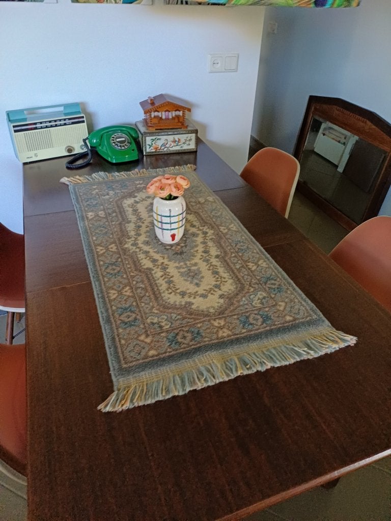 Tafelkleed Cafékleed vintage Perzisch kleed 103 x 49 cm., Ophalen of Verzenden, 103 cm, 49 cm, Gebruikt