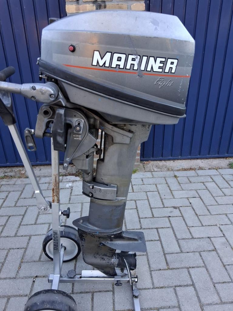 Mariner 8 PK  tweetakt Buitenboordmotor, Ophalen, Gebruikt, Met afstandsbediening, 5 tot 10 pk