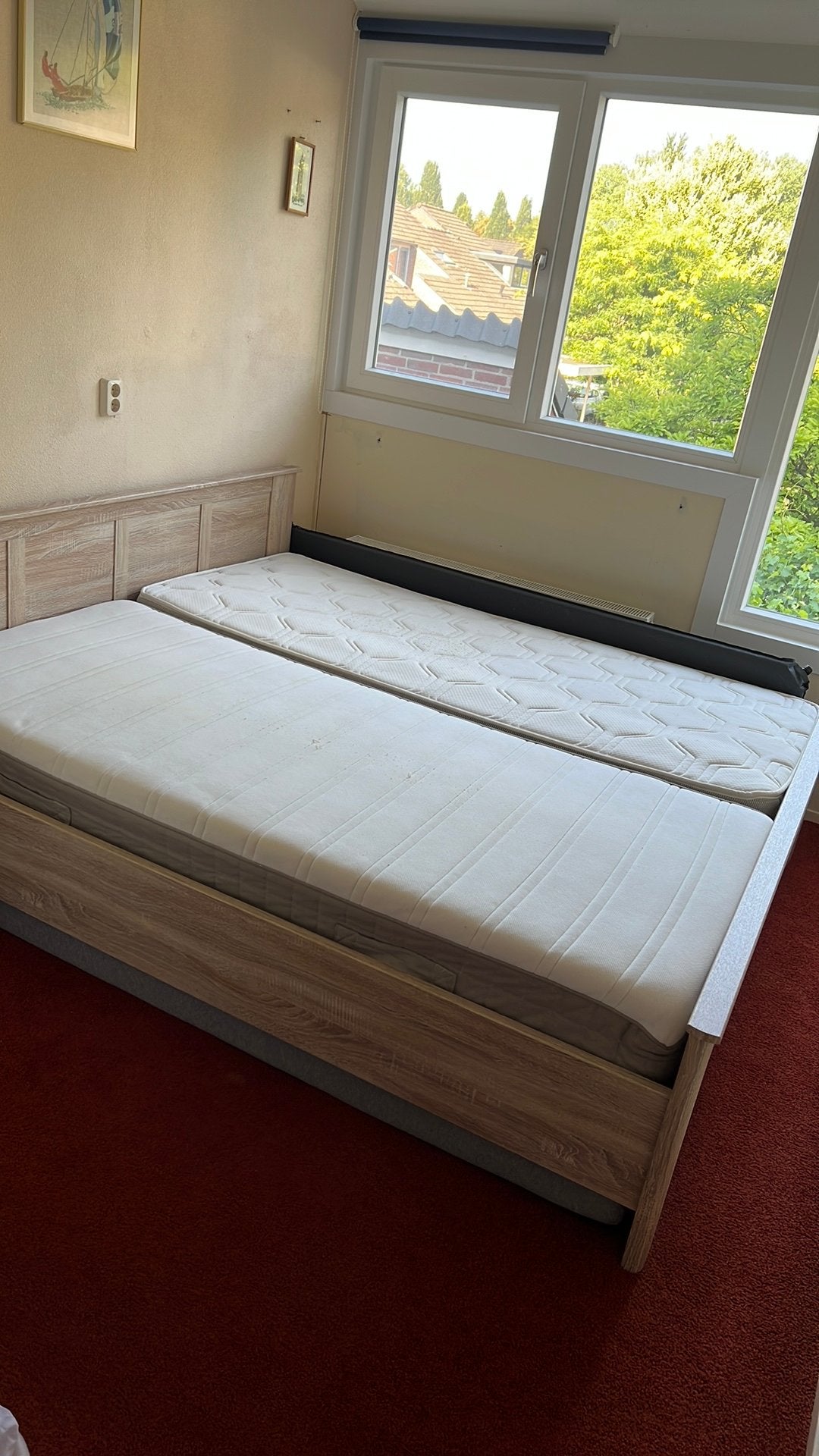 2 persoons bed, Ophalen, Gebruikt, Tweepersoons, 180 cm