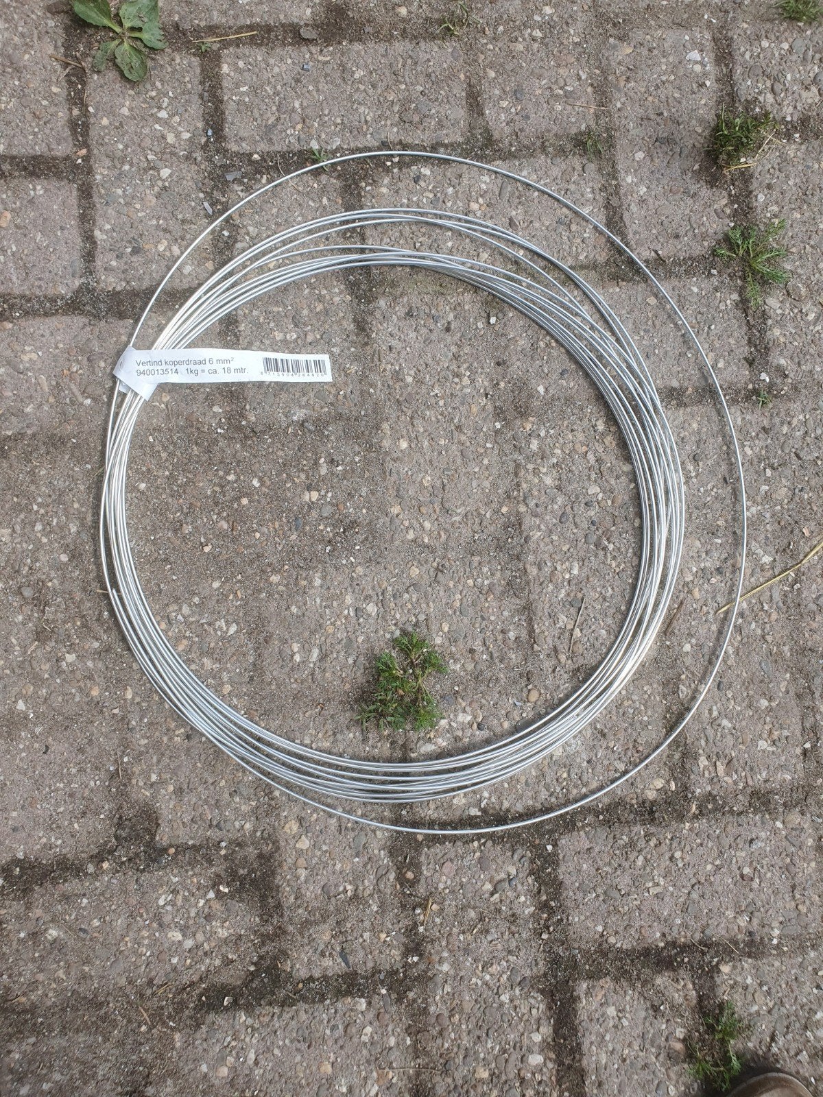 Vertind Koperdraad 6 mm² – ca. 16 meter nieuw, Ophalen of Verzenden, Nieuw