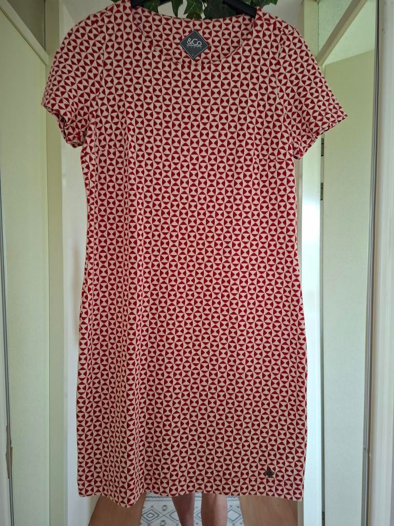 Nieuwe &Co Woman jurk rood/wit (L) of zwart (M), Maat 42/44 (L), &Co Woman, Nieuw, Ophalen of Verzenden