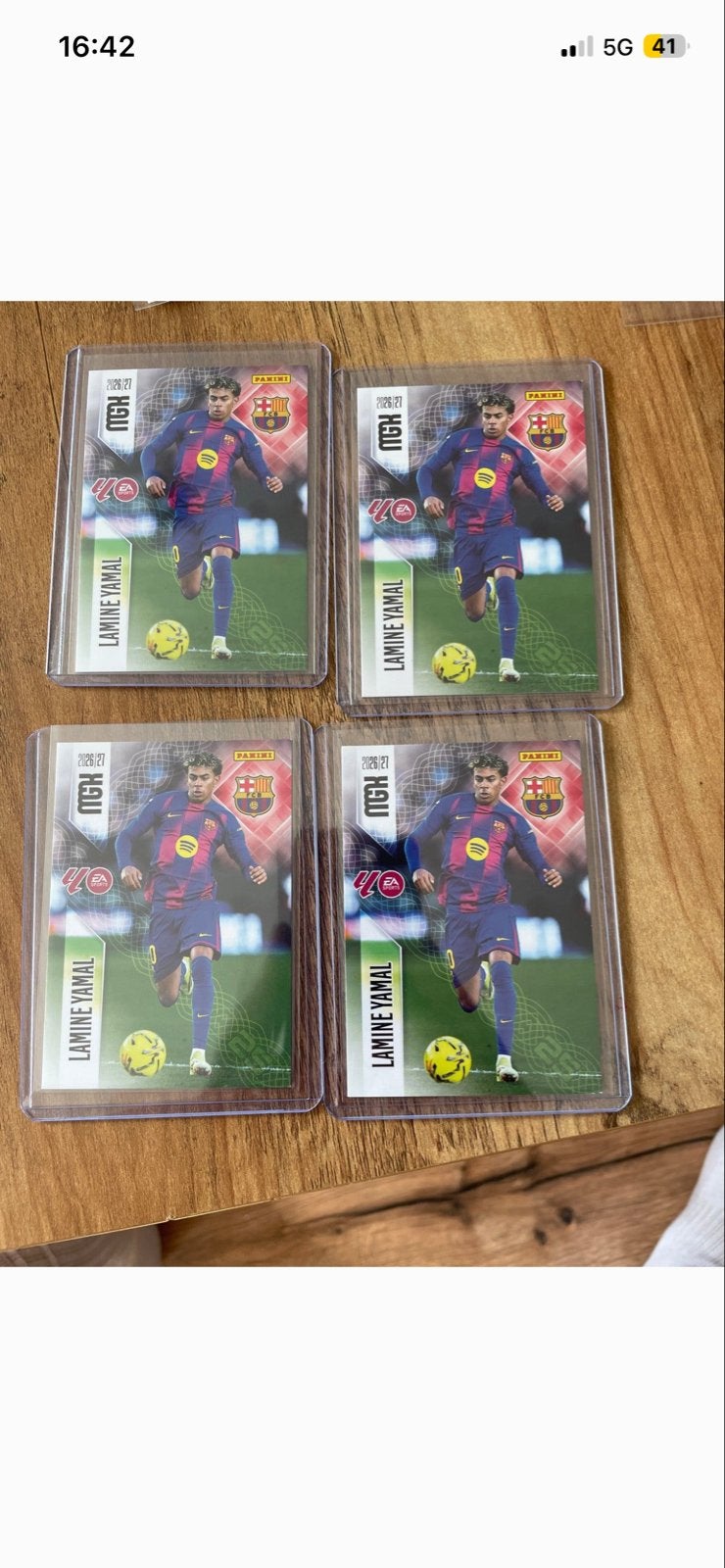 4x Lamine Yamal Panini Adrenalyn XL 2026/27 Voetbalkaart, Verzamelen, Ophalen of Verzenden, Nieuw, Buitenlandse clubs, Spelerskaart