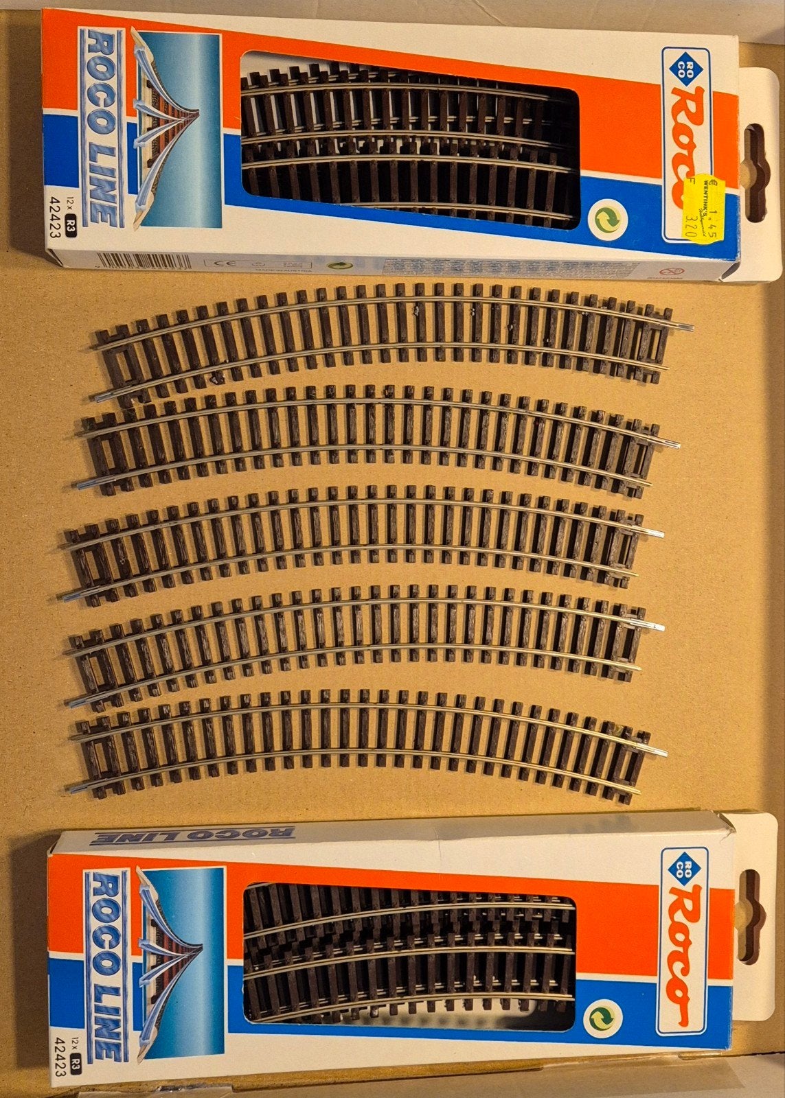 Roco Line 42423 R3 bocht rails, 24 stuks, Info@roco.cc, Gelijkstroom, Rails, Ophalen of Verzenden