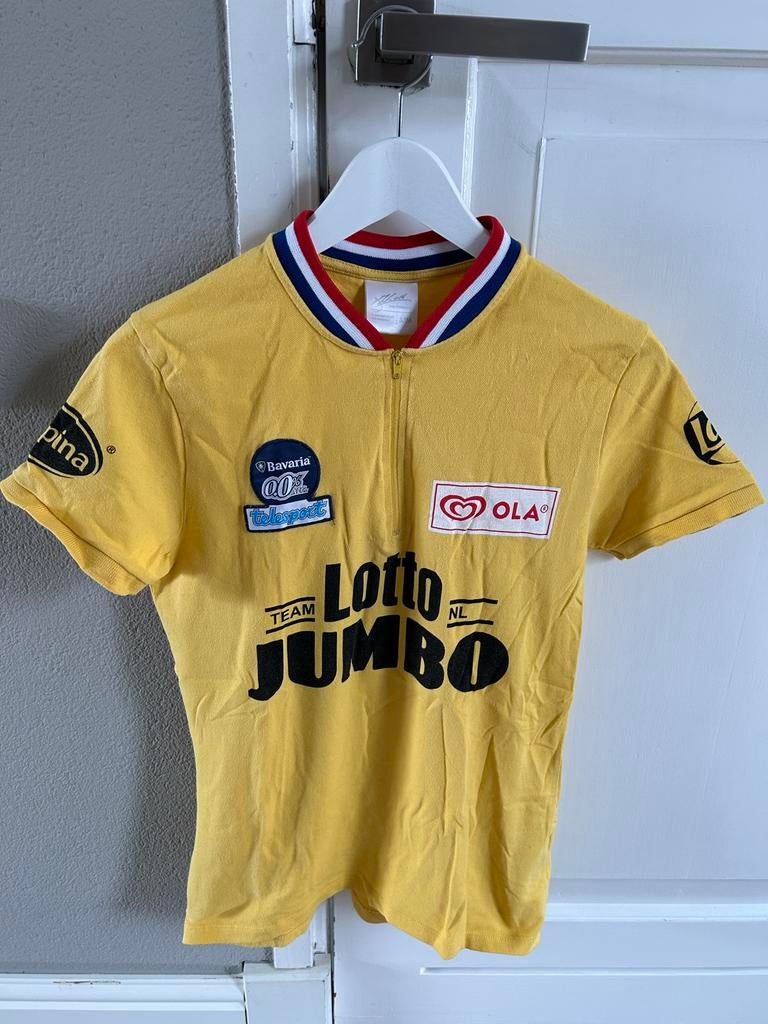 Joop Zoetemelk Team Lotto Jumbo wielershirt S/M, Ophalen of Verzenden, Zo goed als nieuw, Maat 46 (S) of kleiner, Geel