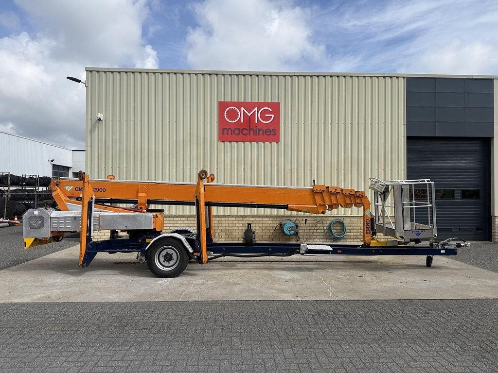 2010 Omme 2900 EBDZ, Aanhanger hoogwerker, 29 meter, Zakelijke goederen, Machines en Bouw | Liften, Steigers en Ladders