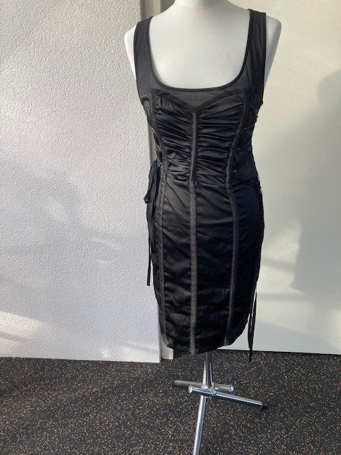 ASOS jurk feestjurk/bodycon maat S, Kleding | Dames, Jurken, Zwart, Ophalen of Verzenden, Zo goed als nieuw, Knielengte