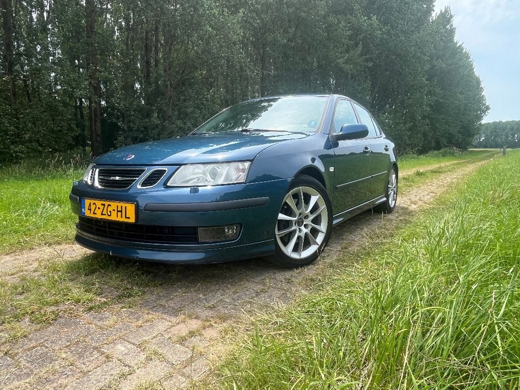 Saab 9-3 2.8 Turbo V6 Sport Sedan AUT 2007 Blauw, Auto's, Saab, Beige, Blauw, Leder, Particulier
