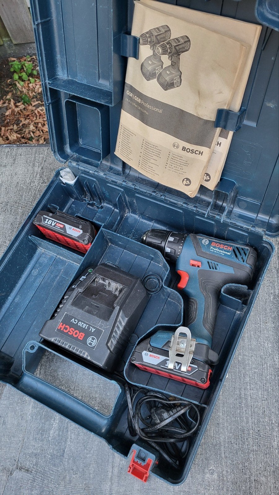 Bosch Professionele Boormachine GSR 18-2-LI Plus, Ophalen, Gebruikt, Variabele snelheid, Boor- en Schroefmachine