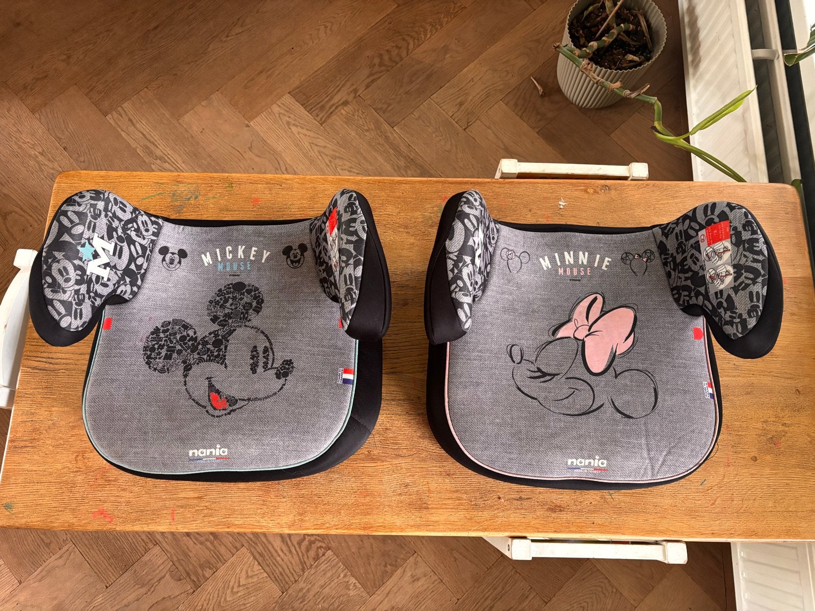 Set Nania Stoelverhoger Mickey & Minnie Mouse, 15 t/m 36 kg, Ophalen, Overige merken, Gebruikt