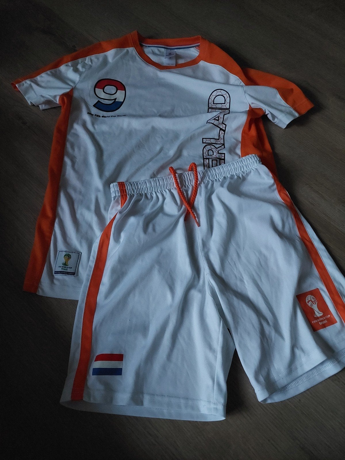 Oranje WK Voetbaltenue Maat 158/164, All in One Rhythm, Jongen of Meisje, Ophalen of Verzenden, Zo goed als nieuw