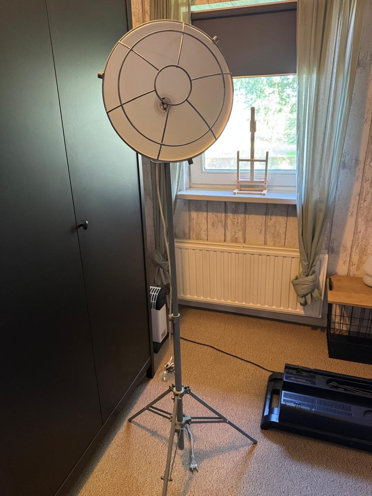 Verstelbare vloerlamp / studiolamp, Ophalen, Gebruikt, E27 (groot), Metaal