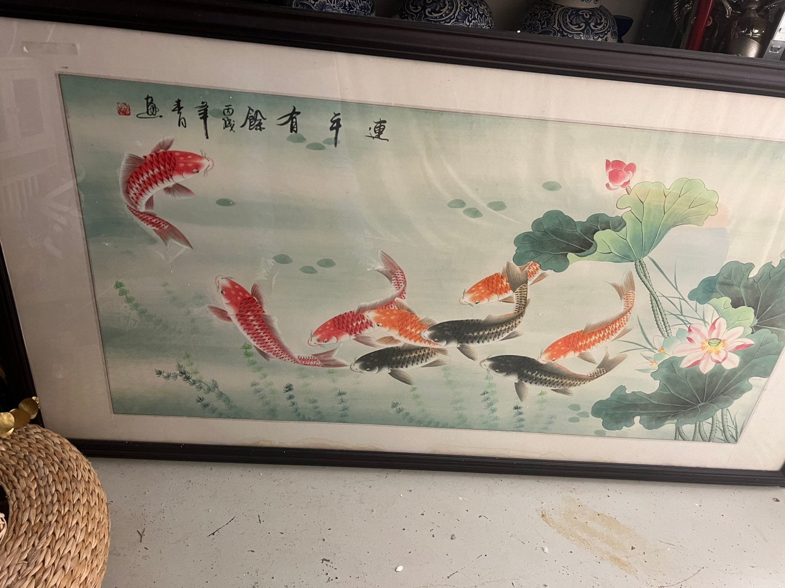 Mooi schilderij van koikarpers, Karper of Koi