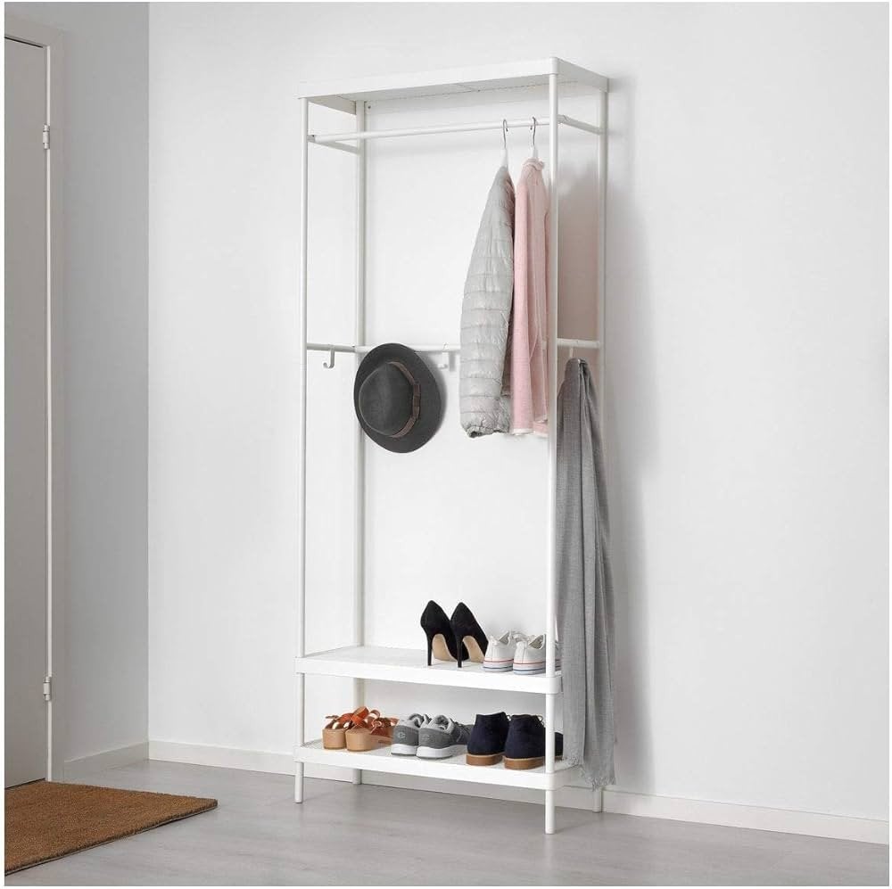IKEA MACKAPÄR kapstok met schoenenrek, Ophalen, 200 cm of meer, Zo goed als nieuw, Metaal