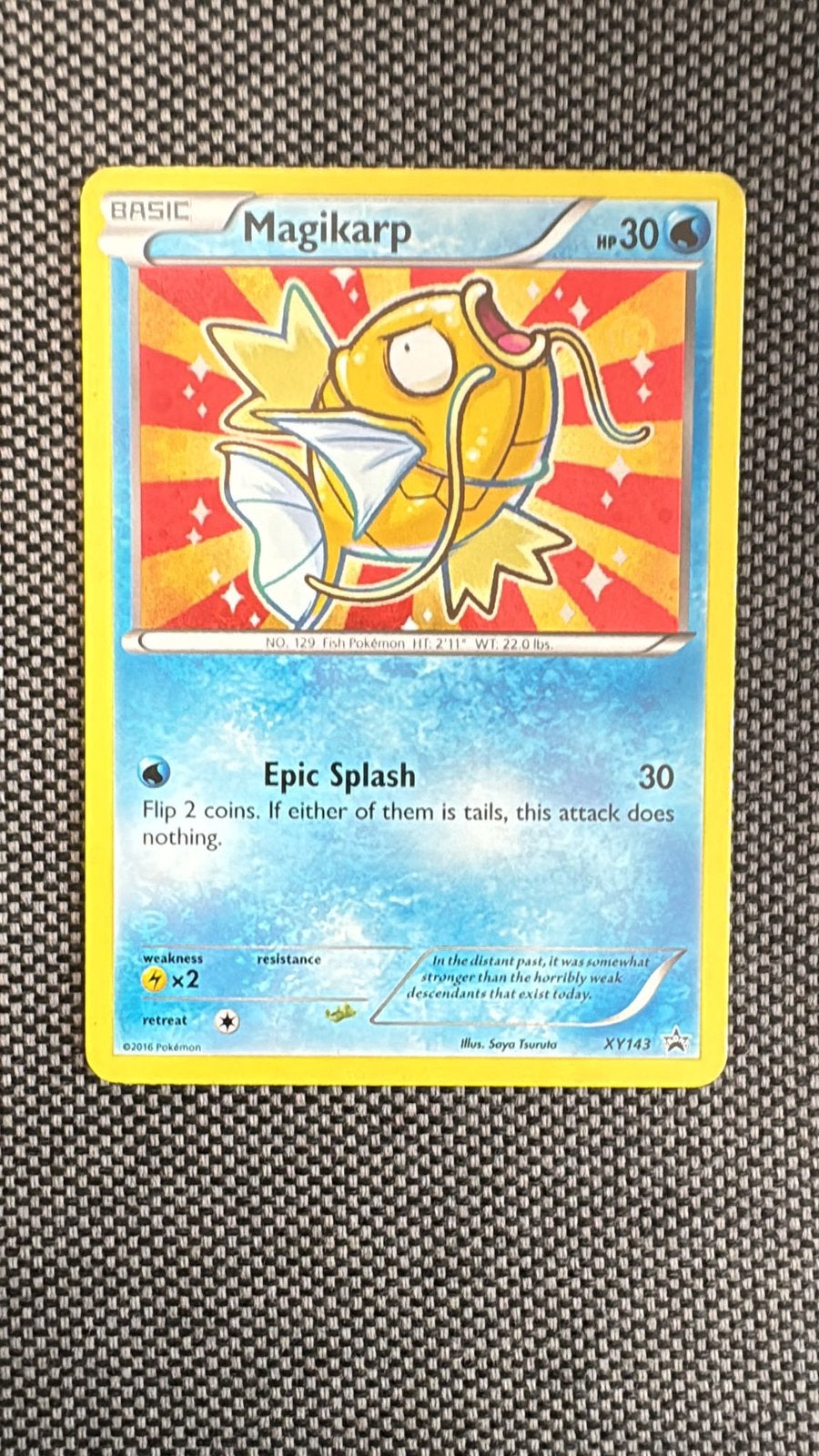 Magikarp kaart (XYPR 143), Ophalen of Verzenden, Zo goed als nieuw, Losse kaart
