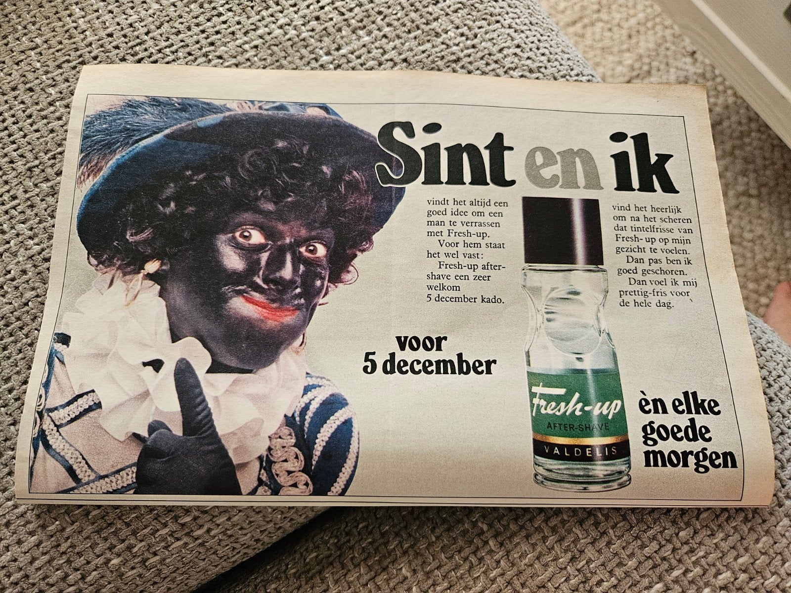 zwarte piet fresh up aftershave reclame, Diversen, Sinterklaas, Ophalen of Verzenden