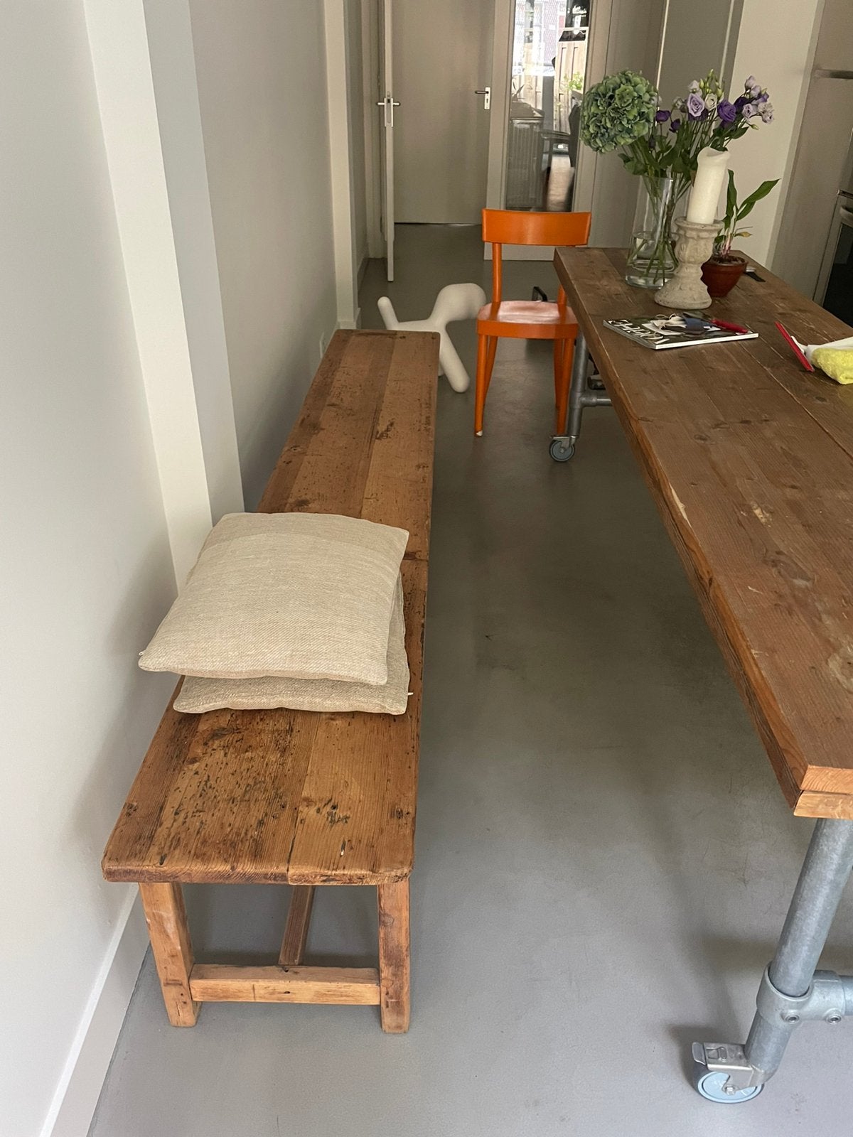 Houten tafelbank, Antiek en Kunst, Ophalen