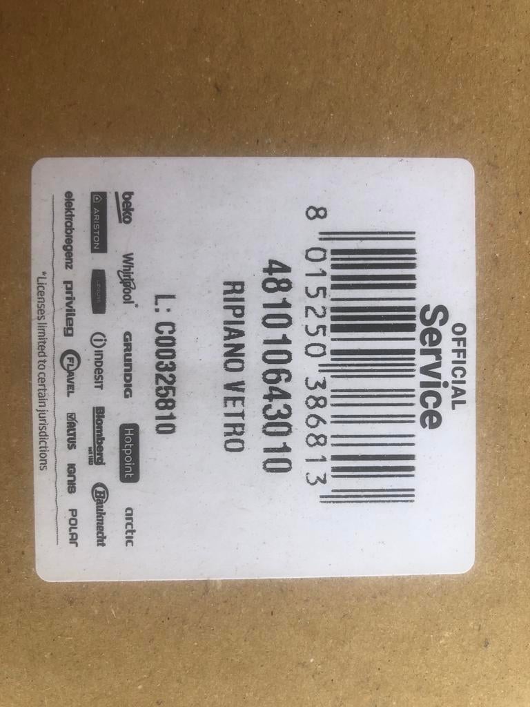 Glasplaat voor koelkast - Origineel onderdeel C00325810, Ophalen, Nieuw