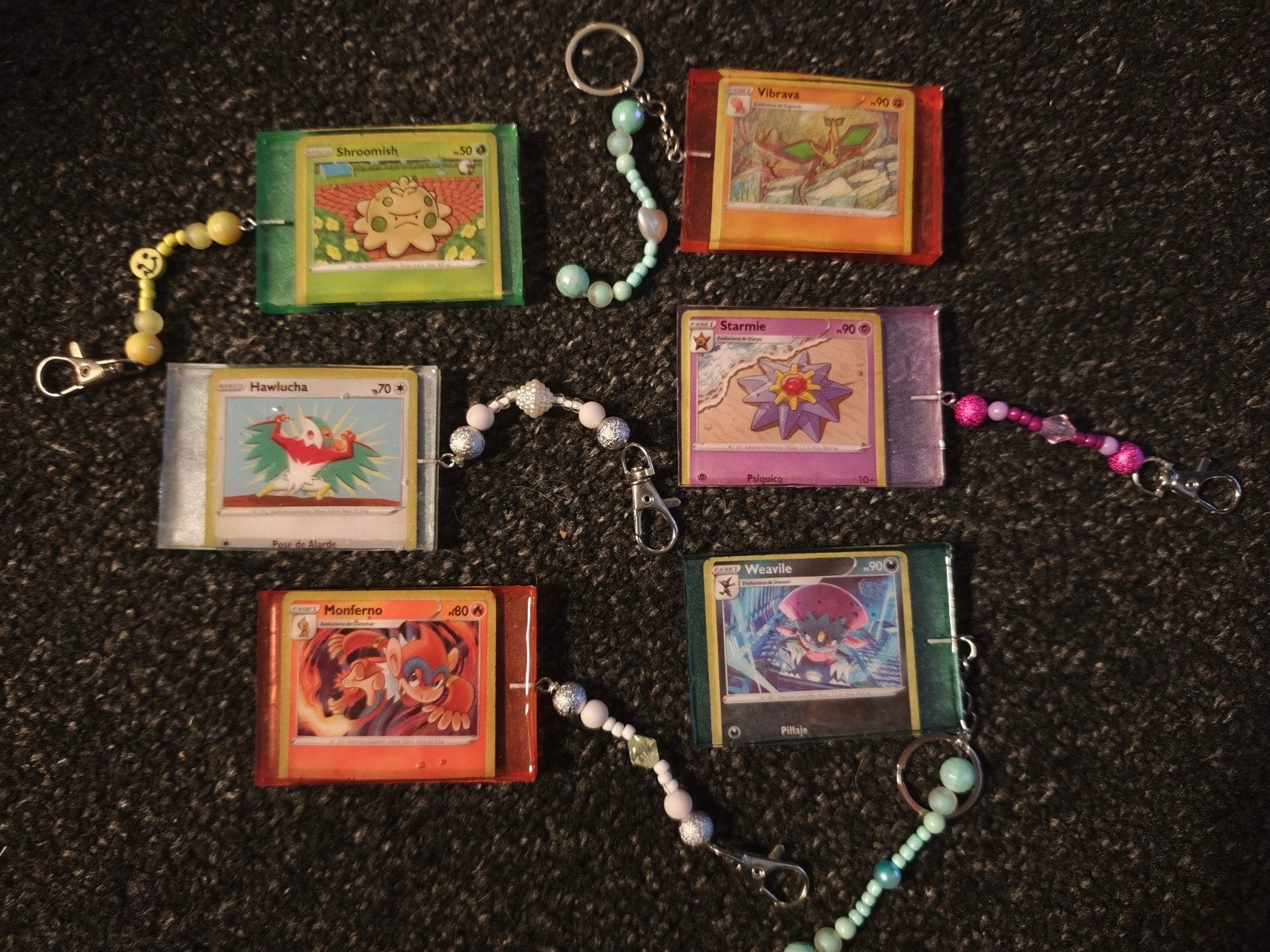 zelf gemaakte Pokemon ( geschilderd), Ophalen of Verzenden, Zo goed als nieuw, Overige typen, Foil